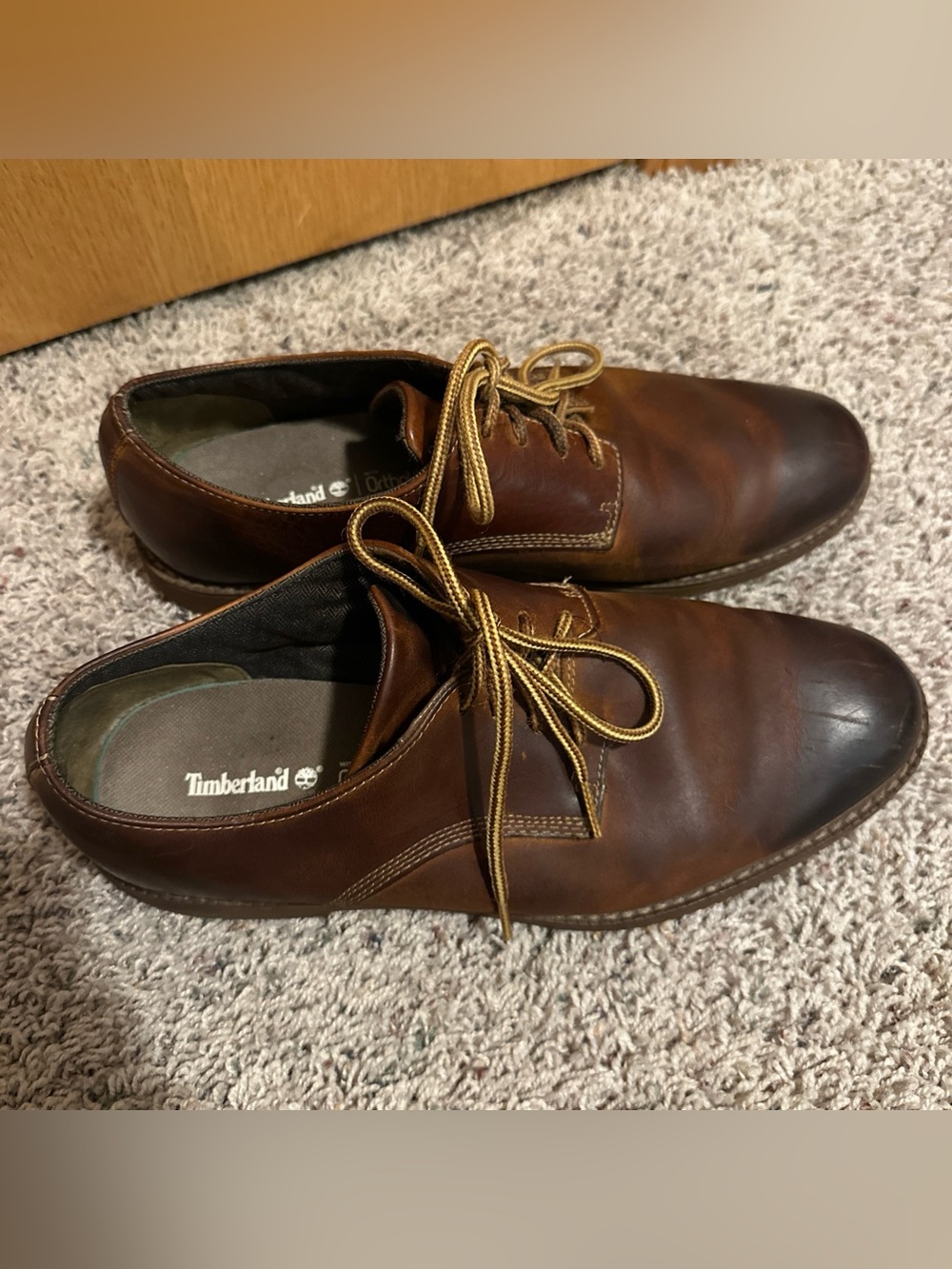 Timberland Earthkeepers Kempton Men’s 11 Brown Leather Plain Toe Derby Oxford